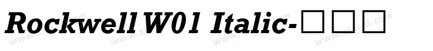 Rockwell W01 Italic字体转换